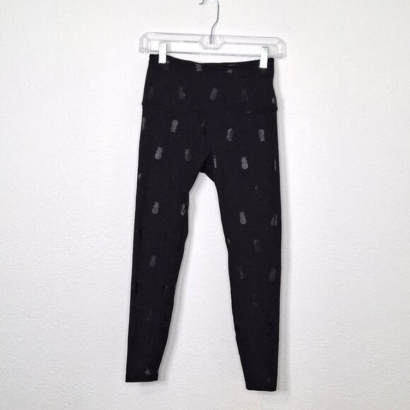 Beyond Yoga High Waisted Pineapple Leggings Sz S Neutral Athleisure Workout Gym - Picture 1 of 15